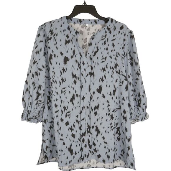 Tops - Women's Blue 3/4 Puff Sleeve Top XL